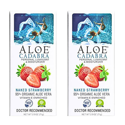 Aloe Cadabra Natural Water Based Personal Lubricant and Vaginal Moisturizer, Organic Aloe Lube for Men, Women and Couples, Non-Staining, pH Balanced (Unscented 2.5 Ounces, 1 Pack)