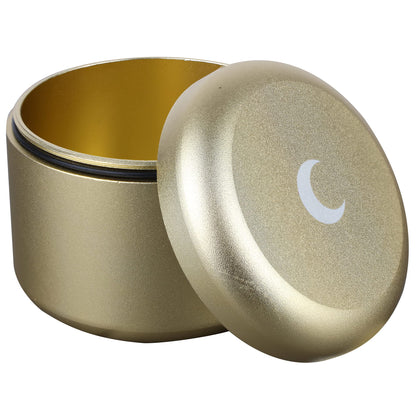 Brando Moon Rose Gold Pocket Storage Case Container Smell Proof and Air Tight - Easy to Carry and Best Way to Preserve Coffee - 2.1 x 1.8”