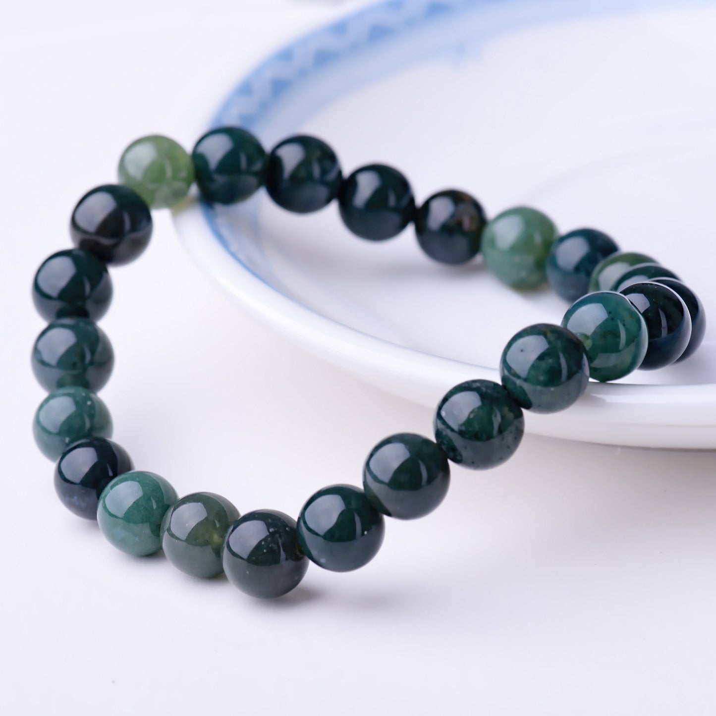 Natural 8mm Gorgeous Semi-Precious Gemstones Healing Crystal Stretch Beaded Bracelet Unisex