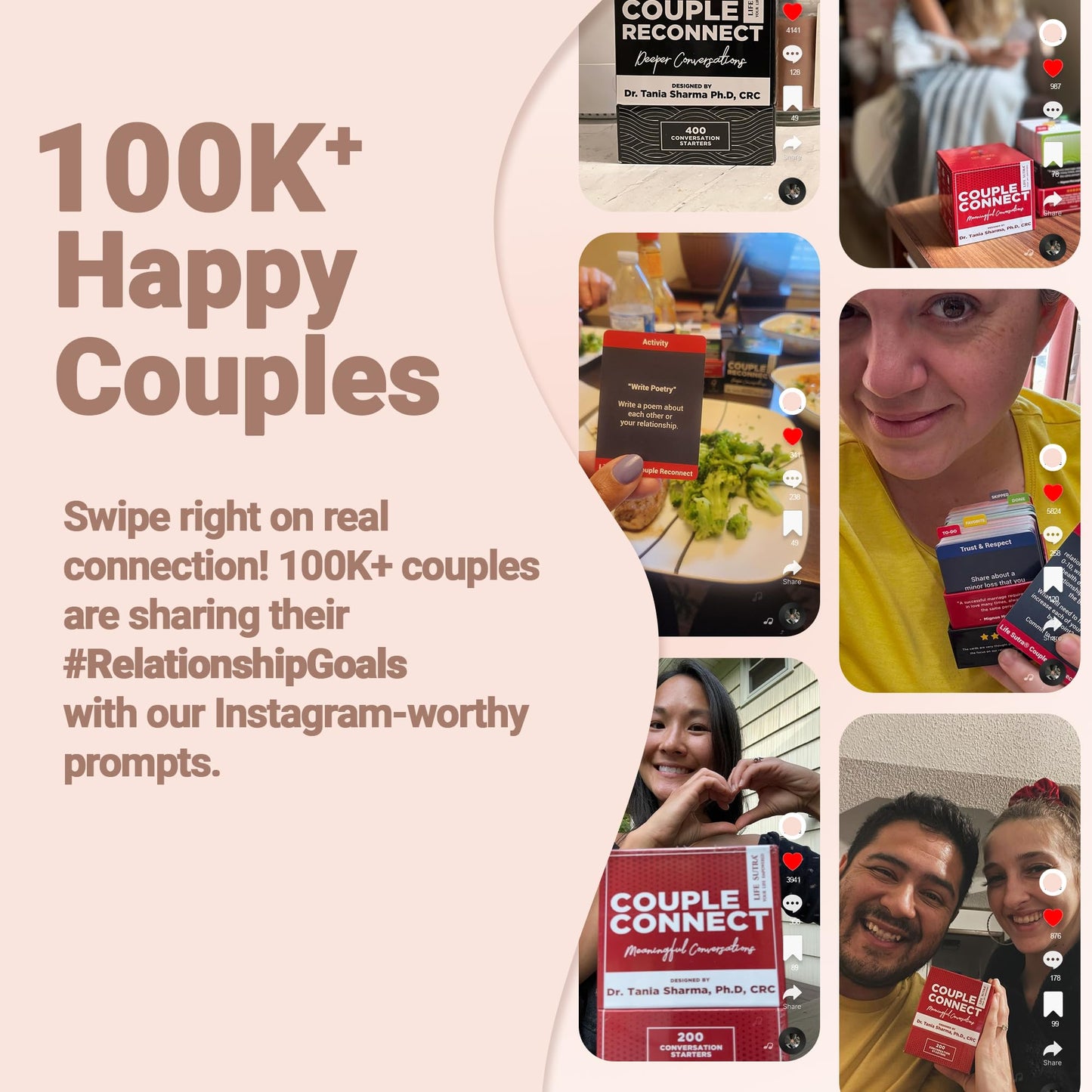 Couples Games for Married Couples - Fun Stay-at-Home Date Night, Romantic Gift for Anniversaries, Birthdays, Wife, Husband - Age 30+, 2 Players (Newlyweds - 400 Cards)