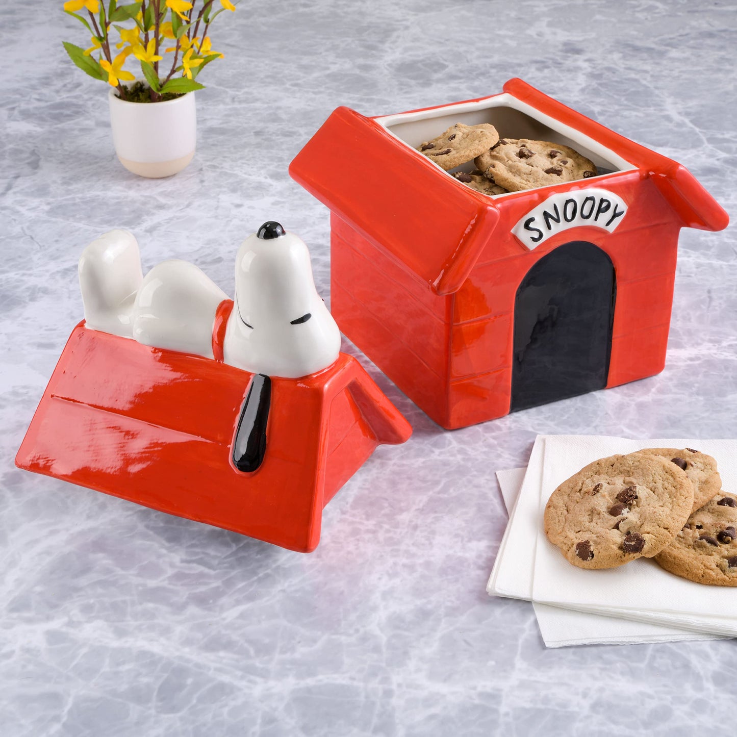 Classic Snoopy Doghouse 11.2" Cookie Jar