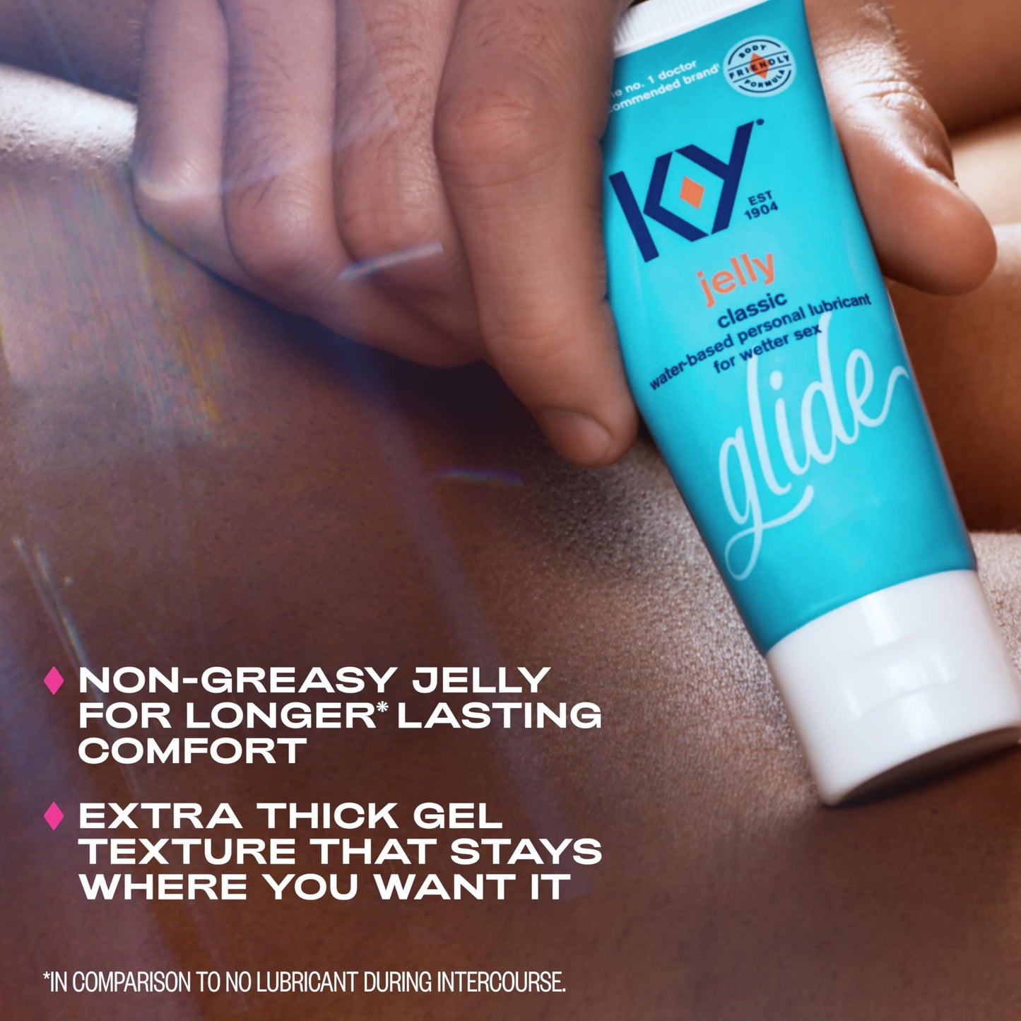 K-Y Jelly Water Based Lube For Sex, Anal Lube, Non-Greasy Water Based Personal Lubricant, pH Friendly Sex Lube Can Be Used With Sex Toys For Women & Male Sex Toys, Condom Friendly Personal Lube, 4 OZ