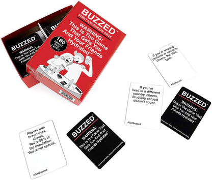 Buzzed Expansion Pack #1 - The Drinking Game That Will Get You & Your Friends Tipsy - Pool Party Games, Summer Party Games
