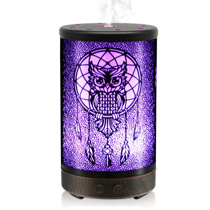 Skull Essential Oil Diffuser, Daroma 100ml Metal Aromatherapy Ultrasonic Cool Mist Humidifier Air Scent Home Office Gift, 7 Colors Changed LED Mood Light, Waterless Auto-Off