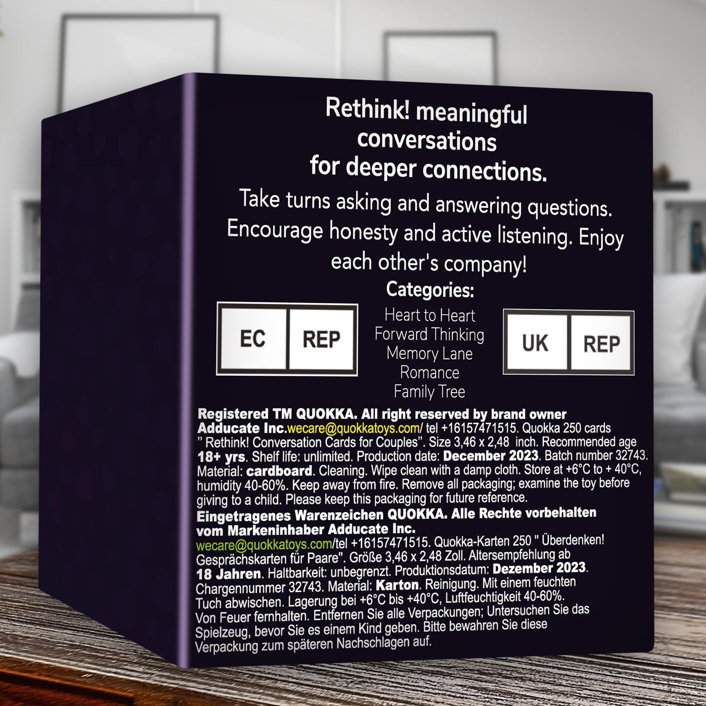 QUOKKA Conversation Cards Game - Christian Couples Edition | Original Version | Religious Gift | Relationship Connection - Great Board Game for Married Husband & Wife