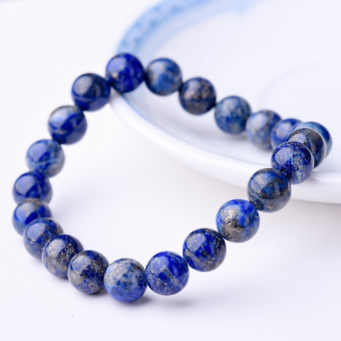 Natural 8mm Gorgeous Semi-Precious Gemstones Healing Crystal Stretch Beaded Bracelet Unisex