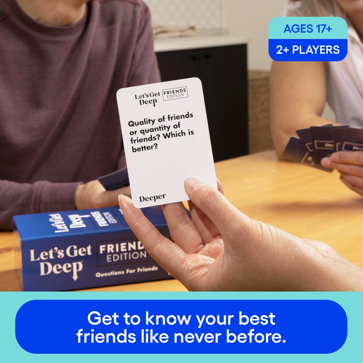 Let's Get Deep by Relatable, A Question Card Game for Couples, Great for Date Night Ideas, Couples Gifts, Wedding Gifts, and Long Distance Relationship Gifts, Includes 300 Cards to Build Up Intimacy