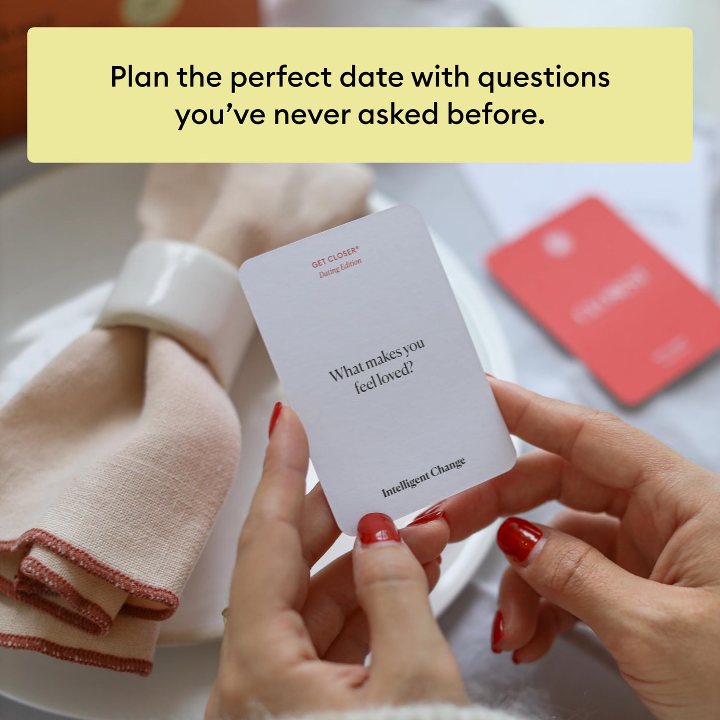 Intelligent Change Get Closer Conversation Cards for Couples, Intimacy Deck Card Game, Fun Date Night Ideas, 100 Icebreaker Couple Questions to Strengthen Bonds and Relationships