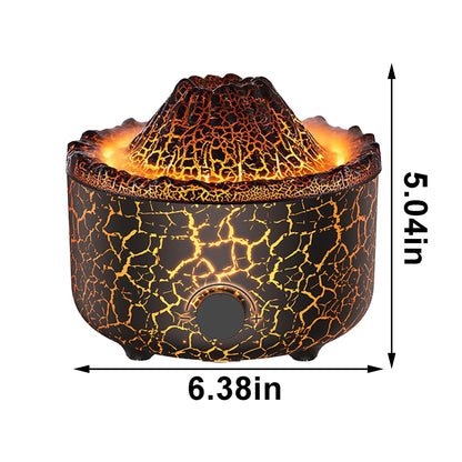 Aromatherapy Essential Oil Diffuser, 560ml Ultrasonic Cool Mist Diffuser/Humidifier with Flame & Volcano 2 Mist Mode, for Bedroom,Office,Home, Auto Shut-Off, Remote Control, Gift (Blcak)