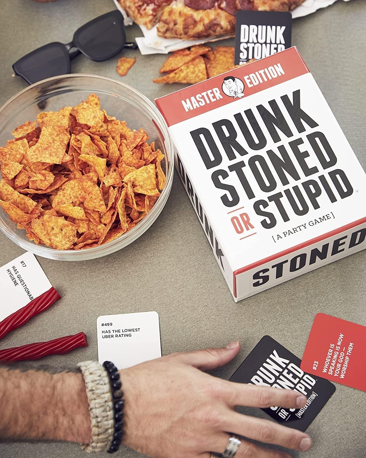 DSS Games Drunk Stoned or Stupid Master Edition | A Party Game for Friends | Party Card Games with 550 Prompt Cards | Fun Card Games for Adults Game Nights, Gatherings, & Parties | Ages 17 Up