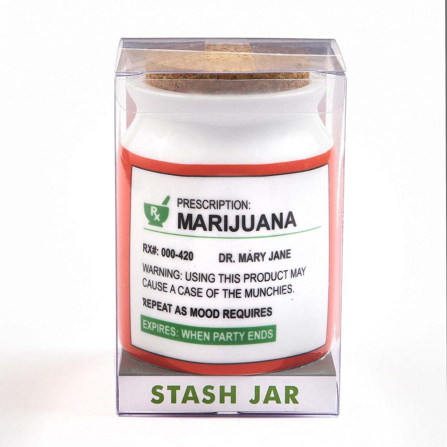 Large Ceramic Stash It Jar Storage Container for Herbs and Tobacco