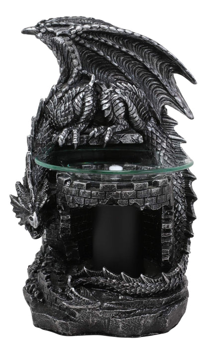 Ebros Smaug Castle Guardian Dragon Electric Oil Diffuser Burner Tart Warmer Aroma Scent Statue 9.5" Tall Figurine Dungeons and Dragons Decorative Decor for Aromatherapy Accessory Halloween Prop