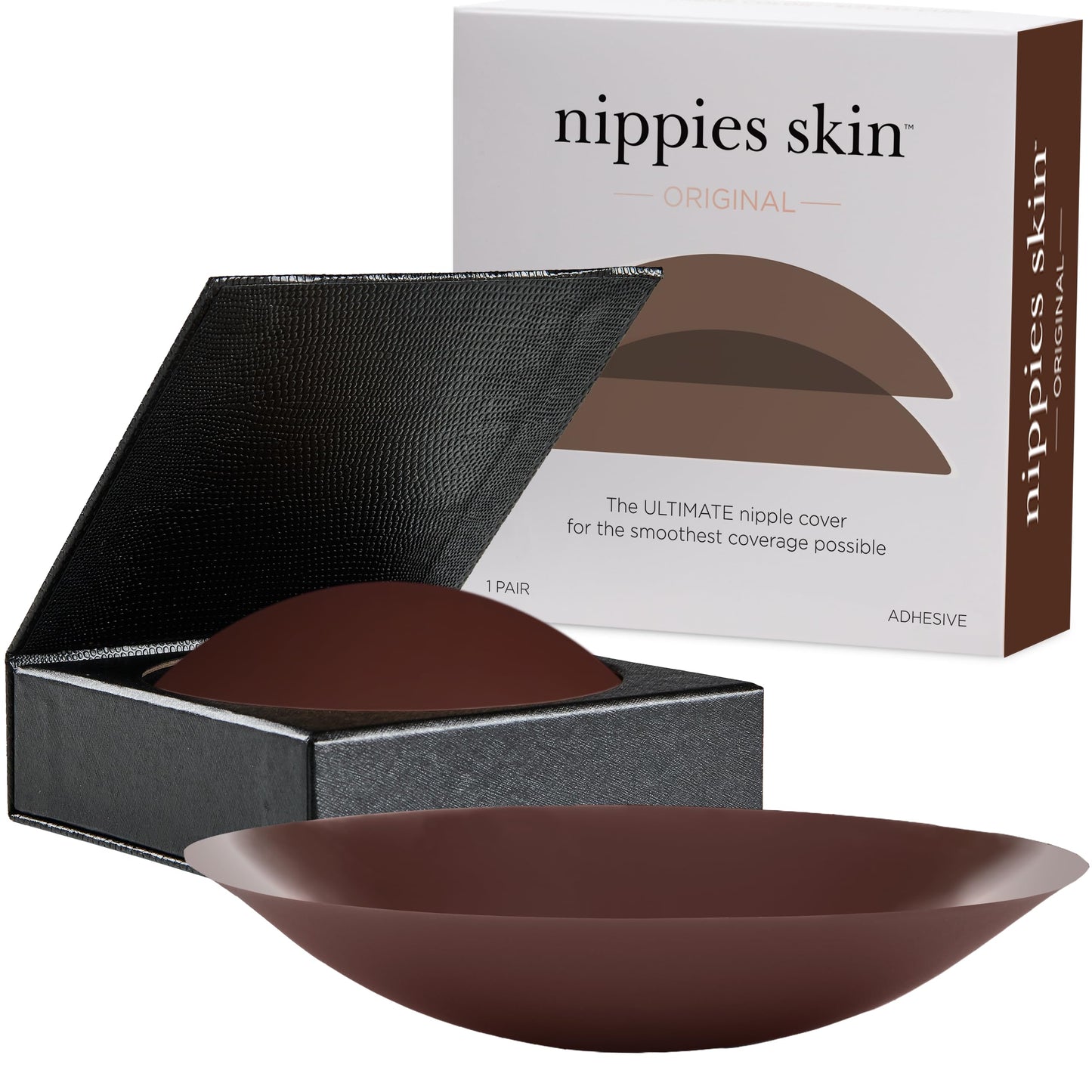 Nippies Nipple Cover - Sticky Adhesive Silicone Nipple Pasties - Reusable Pasty Nipple Covers for Women with Travel Box