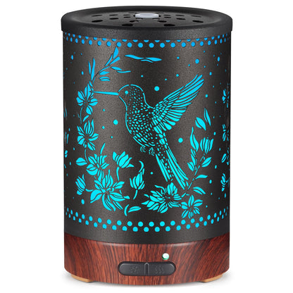 Metal Essential Oils Diffuser 150ML Aromatherapy Diffuser Cool Mist Humidifier with 7 Colors Lights Waterless Auto Off Air Diffusers as Gifts for Moms Women Girls (Bigfoot)
