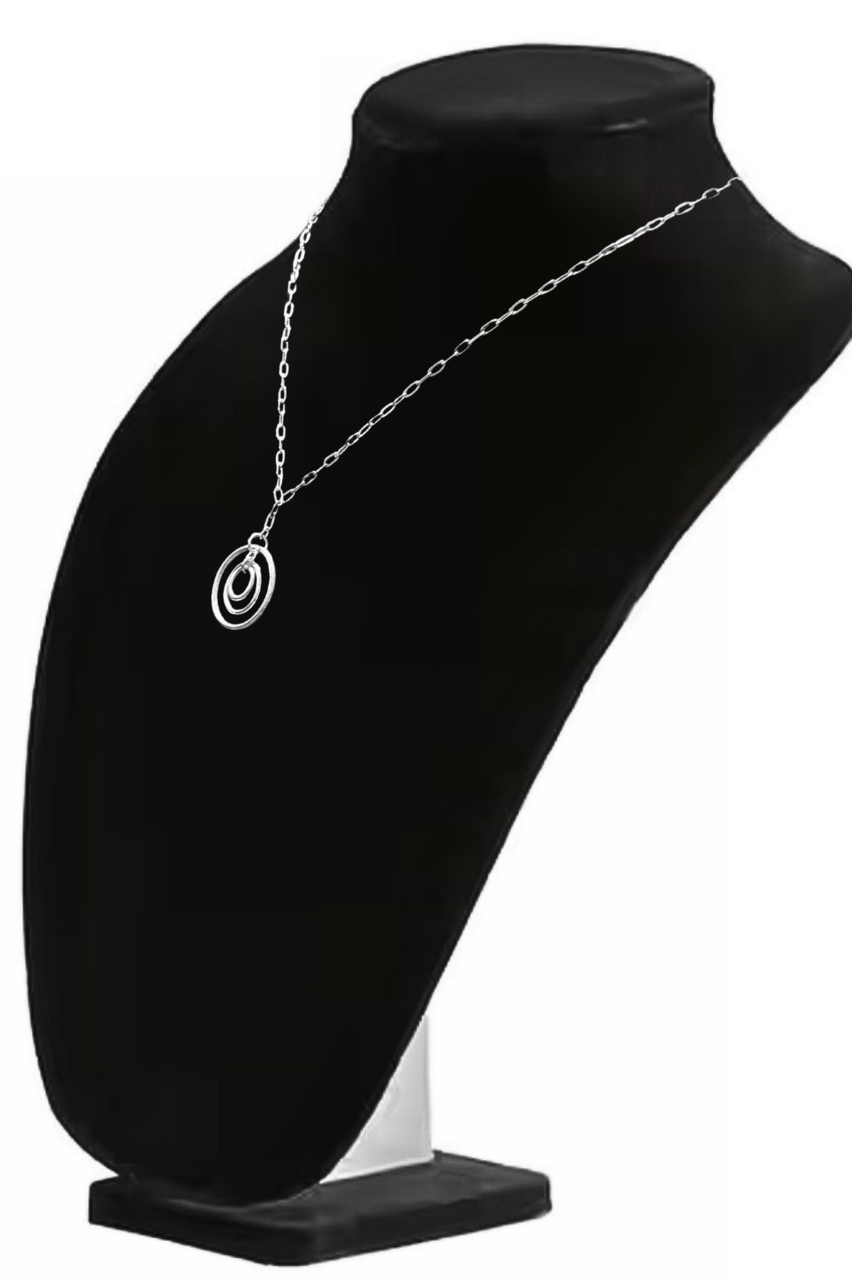 Surgical Steel Multi Ring Pendant Necklace