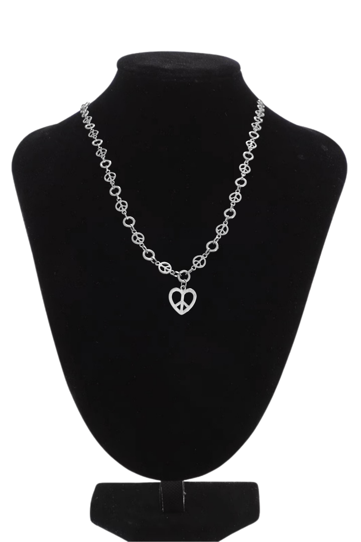 Retro Peace Sign Handcrafted Necklace