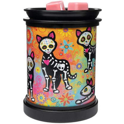 Scentsationals Day of The Dead Collection - Scented Wax Cube Warmer - Wax Fragrance Melter - Skull Wickless Electronic Home Air Freshener Gift (Dia de Los Muertos)