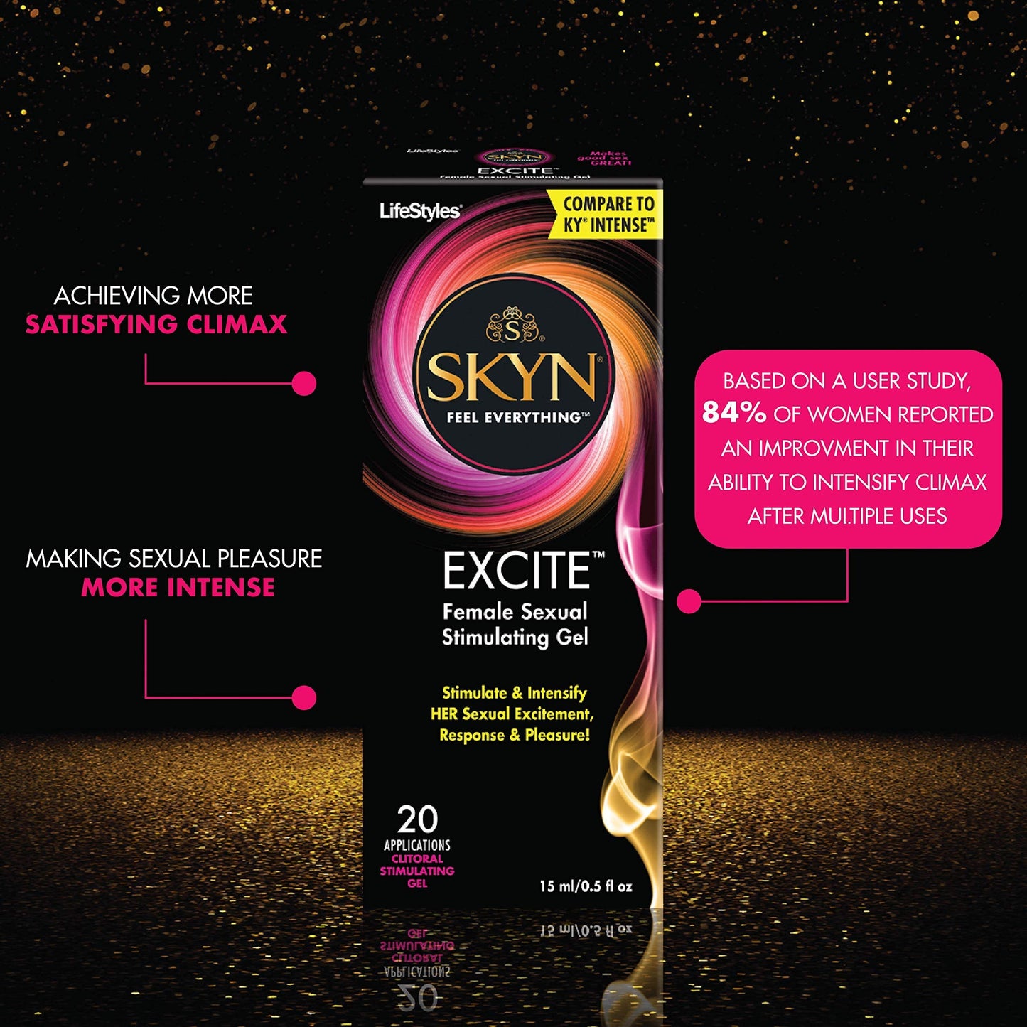 Lifestyles Excite Female Stimulating Gel 0.50 oz (Pack of 2)