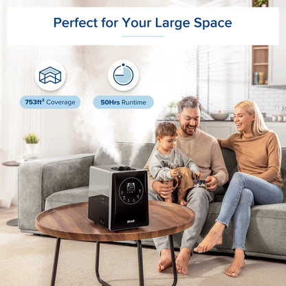 LEVOIT Humidifiers for Bedroom, Quiet (3L Water Tank) Cool Mist Top Fill Essential Oil Diffuser with 25Watt for Home Large Room, 360° Nozzle, Rapid Ultrasonic Humidification for Baby Nursery and Plant
