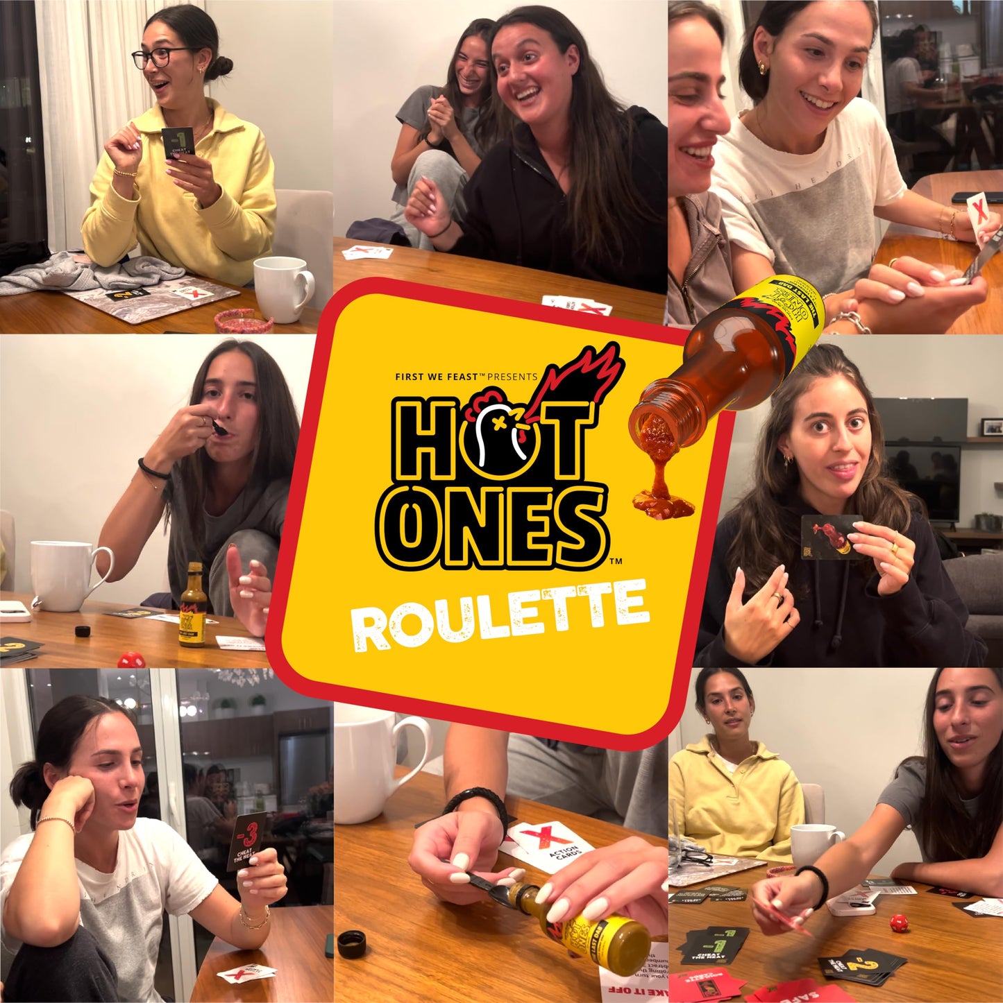 Wilder Hot Ones Roulette – Hot Sauce Included – A Push Your Luck Party Game