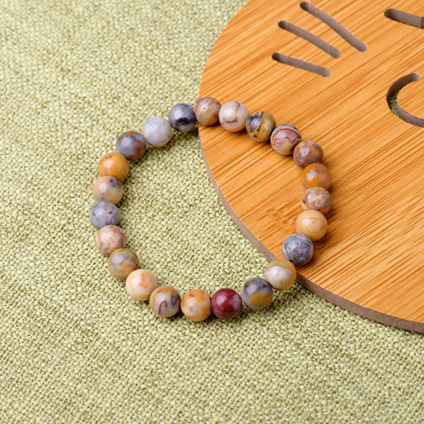 Natural 8mm Gorgeous Semi-Precious Gemstones Healing Crystal Stretch Beaded Bracelet Unisex