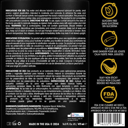 Wet Platinum Silicone-Based Lube for Men, Women & Couples, 4.2 Fl Oz - Ultra Long-Lasting & Water-Resistant Premium Personal Lubricant - Safe to Use with Latex Condoms - Non-Sticky & Hypoallergenic