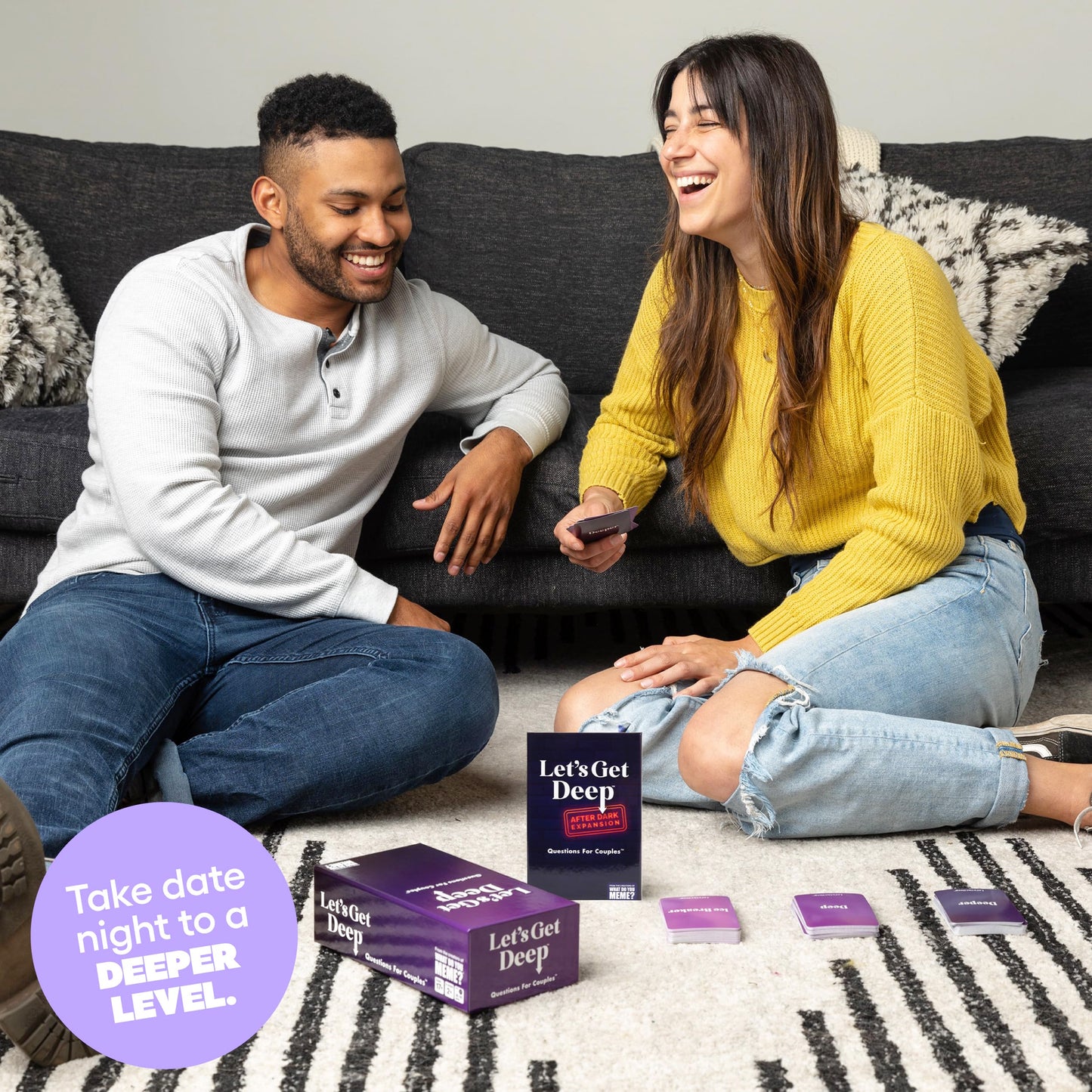 Let's Get Deep by Relatable, A Question Card Game for Couples, Great for Date Night Ideas, Couples Gifts, Wedding Gifts, and Long Distance Relationship Gifts, Includes 300 Cards to Build Up Intimacy