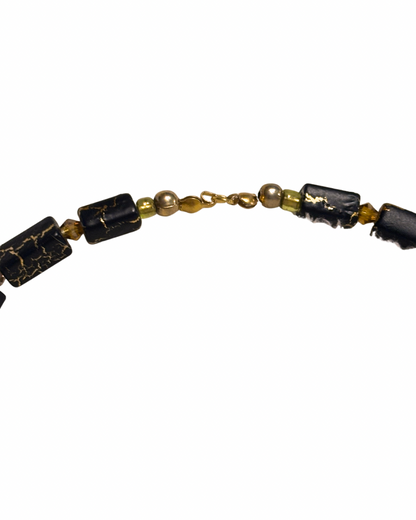 Genuine Onyx Round Hand beaded Beaded Necklace