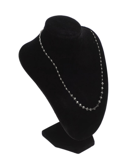 Hematite and Silver Beaded Necklace