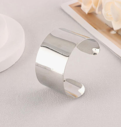Brushed Steel Arm Cuff Bracelets for Men Women