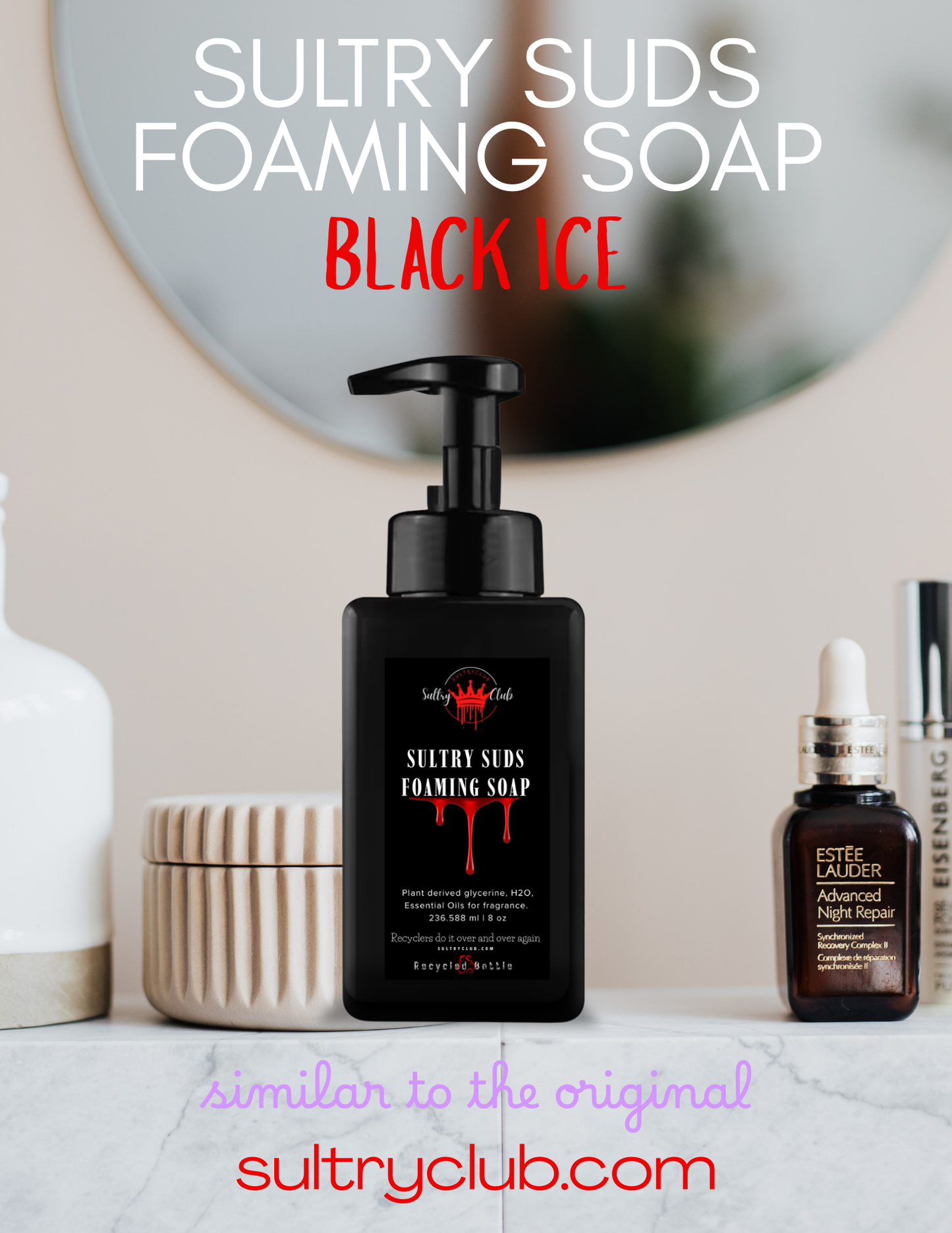 Sultry Suds™ Vegan Foaming Soap (Black Ice Type)