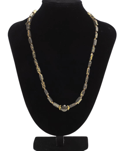 Genuine Onyx Round Hand beaded Beaded Necklace