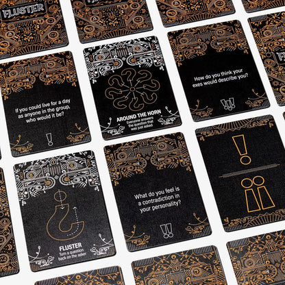 FLUSTER Ice Breakers and Deep Conversation Cards for Adults (126 Cards) | Conversation Starter Social Card Game for Friends & Couples - Fun Question Cards for Parties, Dates, Road Trips & Game Nights