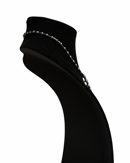 Hematite and Silver Beaded Necklace
