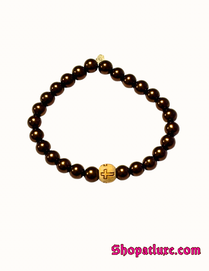 Beaded Pearl Protection Jewelry, Unisex Wrist Accessory, Spiritual Healing Gift