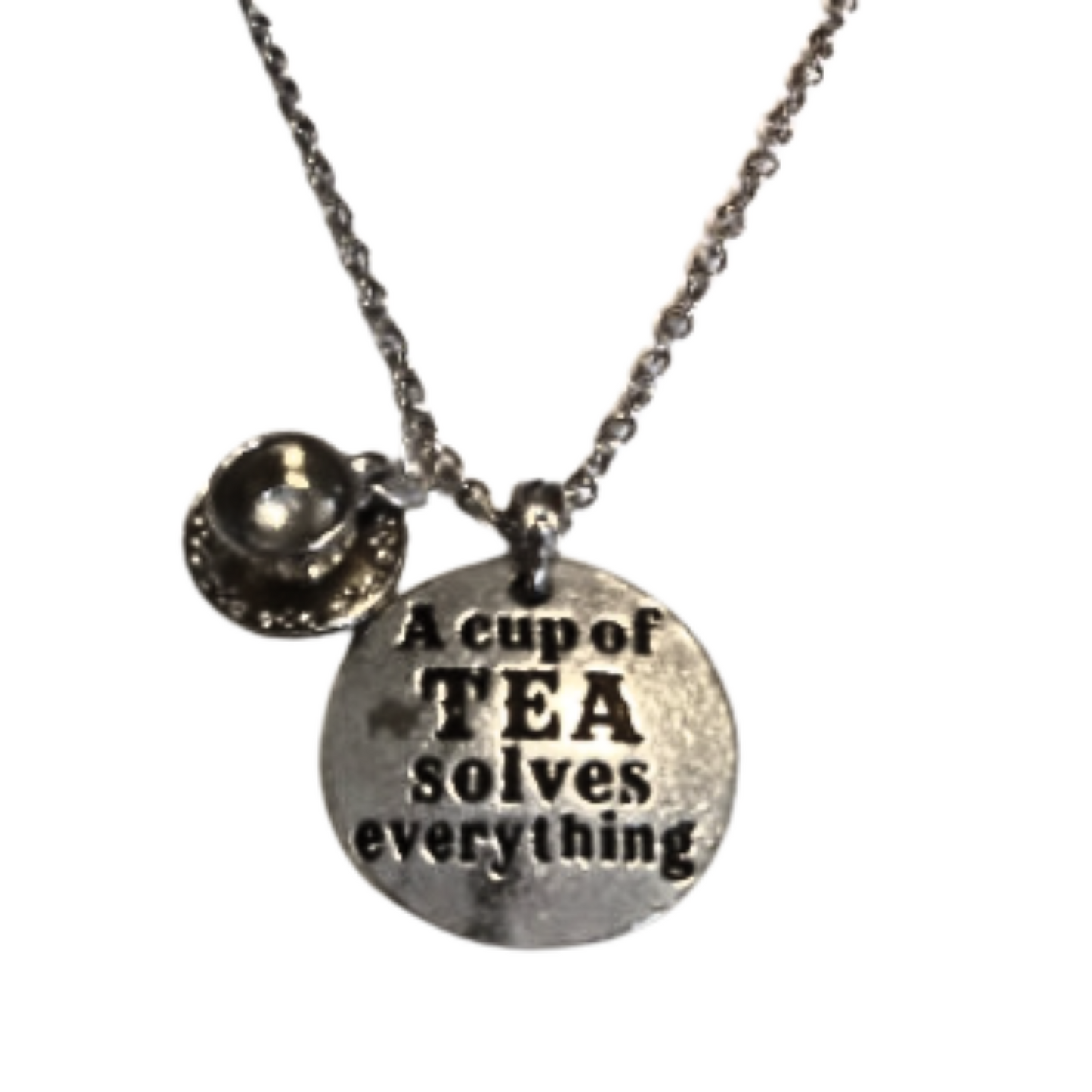 A Cup Of Tea Solves Everything Necklace