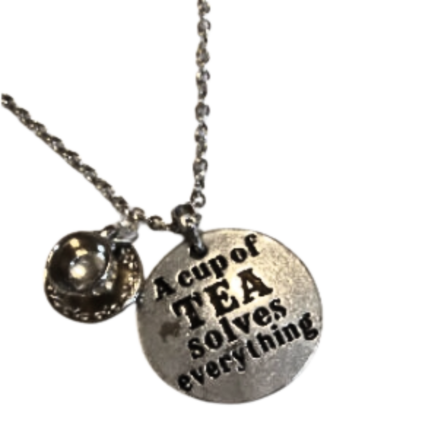 A Cup Of Tea Solves Everything Necklace