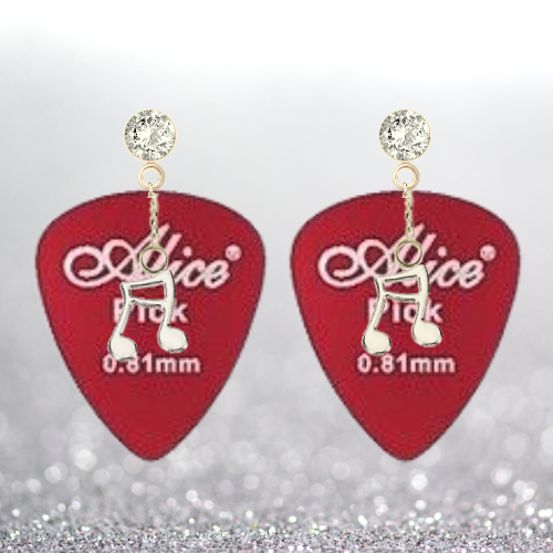 Alice Guitar Pick Earrings (+8 colors)