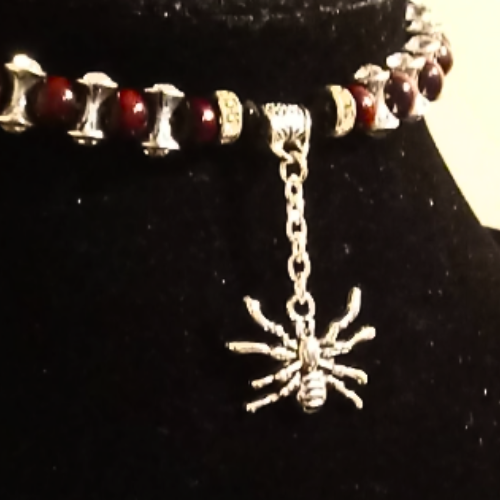 Along Came A Spider Beaded Bracelet