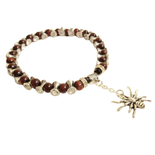 Along Came A Spider Beaded Bracelet