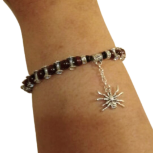 Along Came A Spider Beaded Bracelet