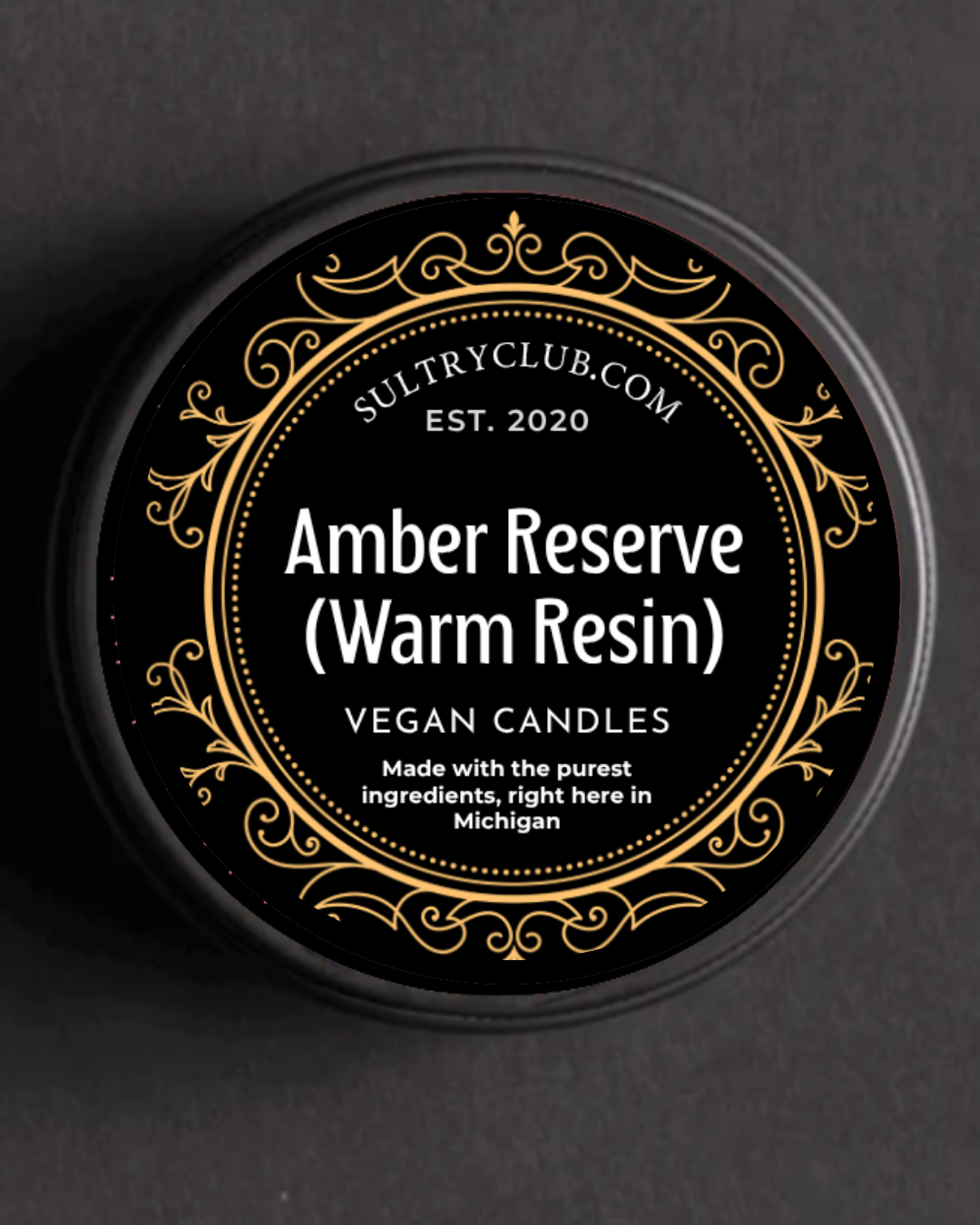 Amber Reserve (Warm Resin) Vegan Candle