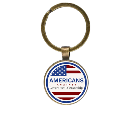 Americans Against Government Censorship Custom Keychain