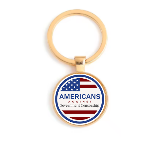 Americans Against Government Censorship Custom Keychain