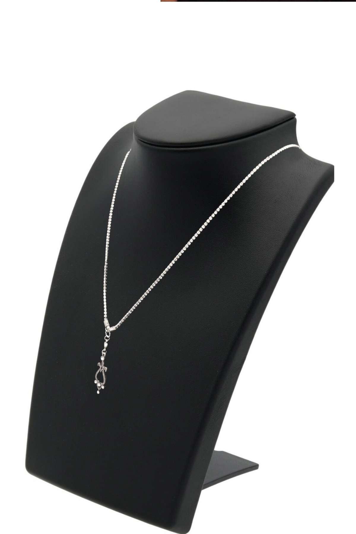 Ornate Pendant Rhinestone Necklace