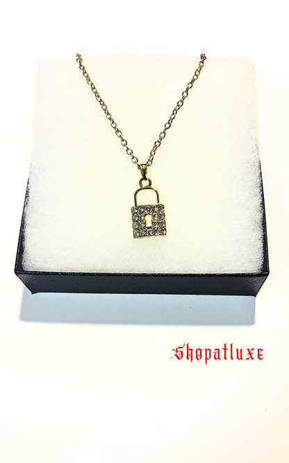 Locked In Charm Necklace with Lock And Key