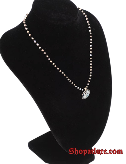 White Wolf Moonstone Necklace