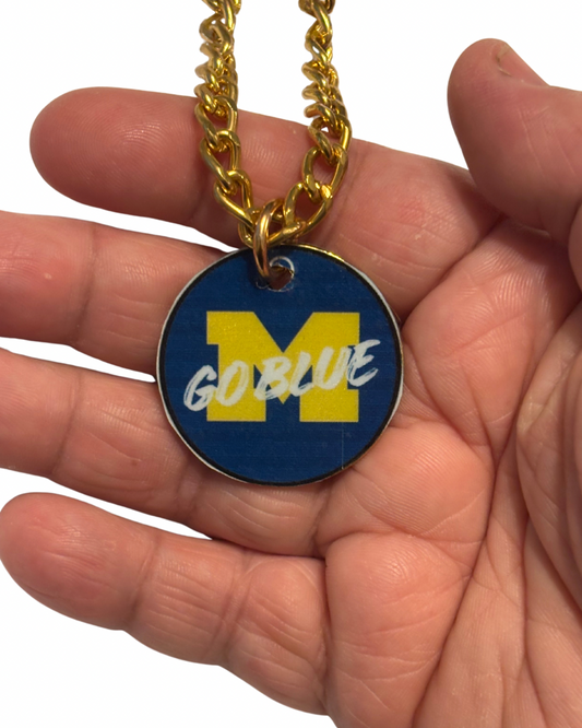 University Of Michigan Wolverines Logo Necklace