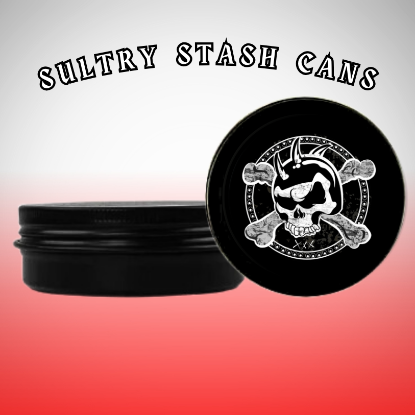 Skull Graphic Stash Tin - Round Storage Container