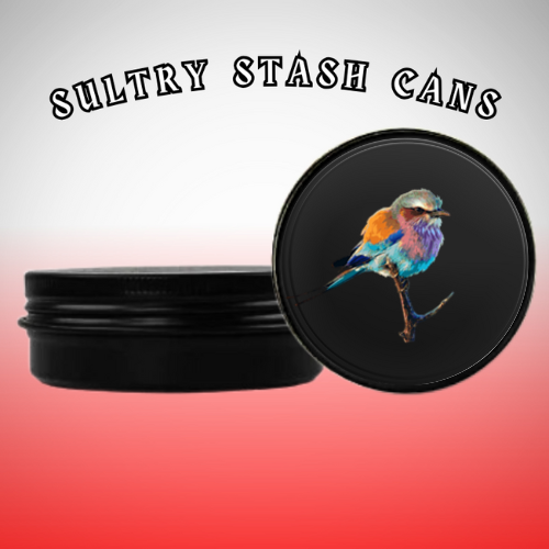 BIRD TATTOO ART Stash Tin - Round Storage Container (Several Styles)